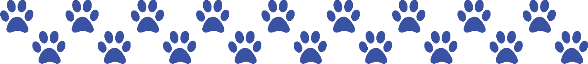 Blue Paw Prints